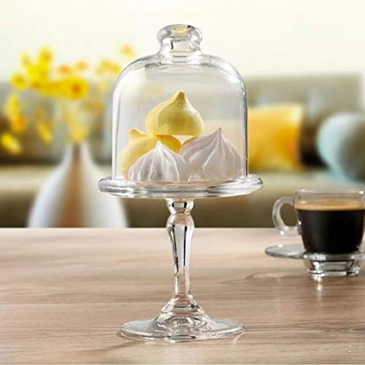 Pasabahce Mini Patisserie mit Haube, aus Glas für Dessert, Pralinen Transparent – Bild 2