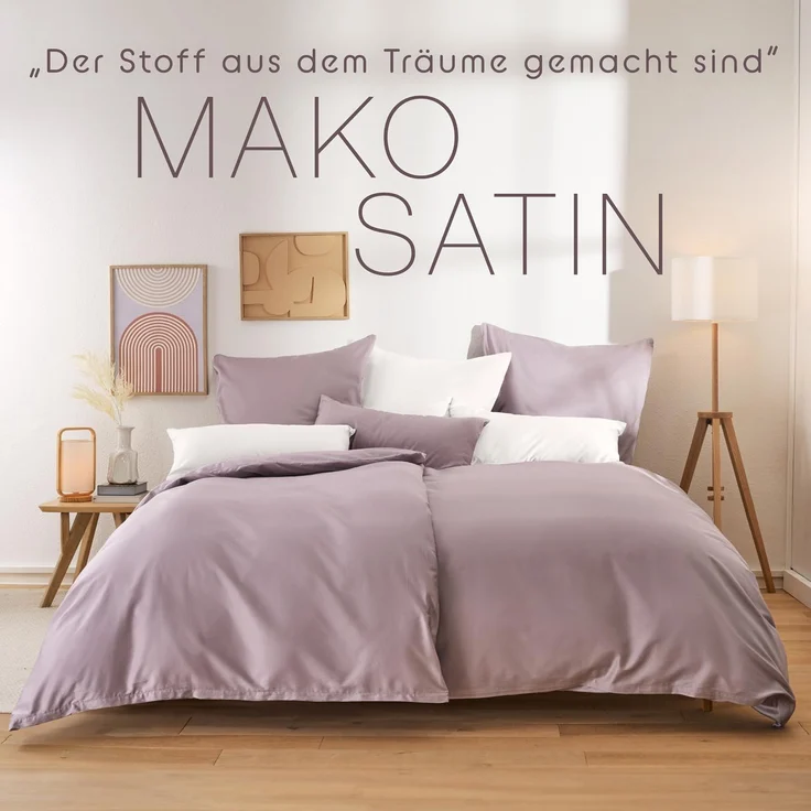 Blumtal Bettwäsche Premium Oeko Tex Zertifizierte Satin Bettwäsche, Mako-Satin, 2 teilig, aus 100% Baumwolle - Edle Glanzoptik Bettwäsche – Bild 7