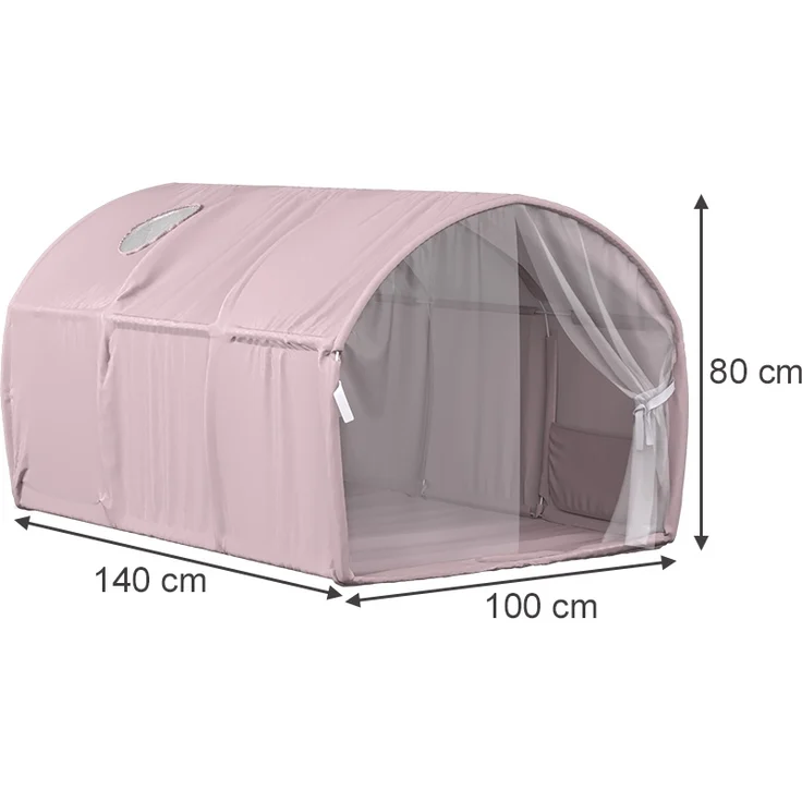 Tunnelzelt Kubby Rosa 100 x 80 cm mit Fenster und Netz Vitalispa – Bild 2