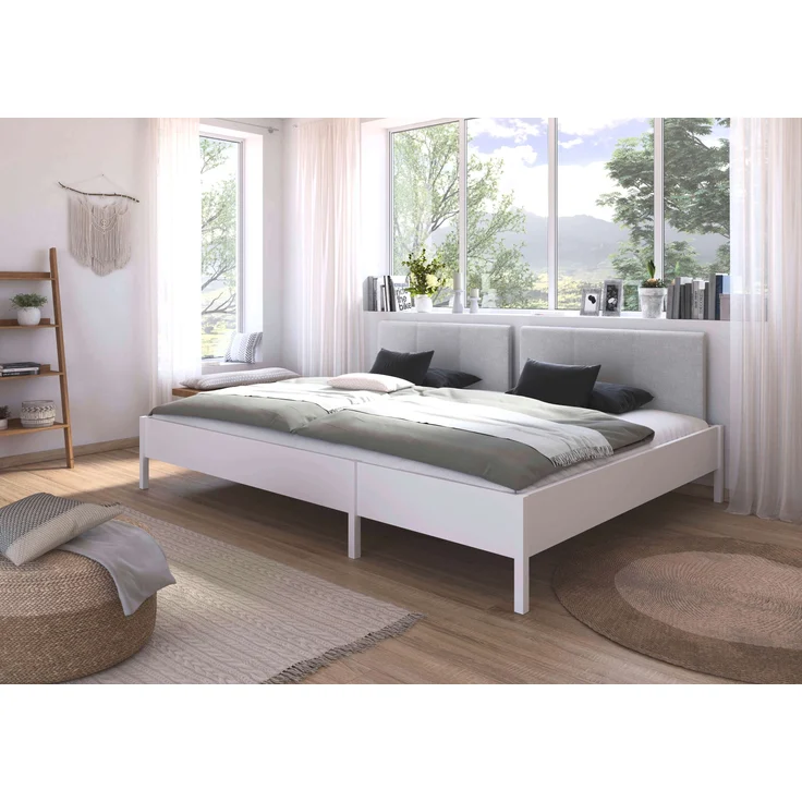 Rauch Möbel 'Mare' Familienbett, Liegefläche 270x200 cm, mit Polster-Kopfteil, Farbe Weiß, 278 x 98 x 209 cm – Bild 5