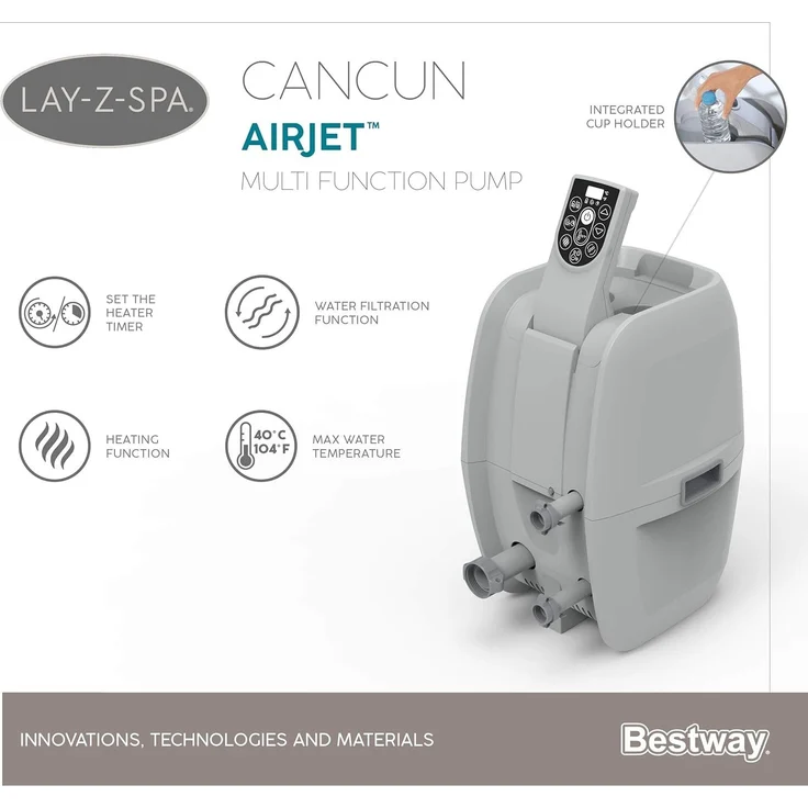 LAY-Z-SPA® Whirlpool 'Cancun AirJet™', Ø 180 x 66 cm, rund – Bild 30