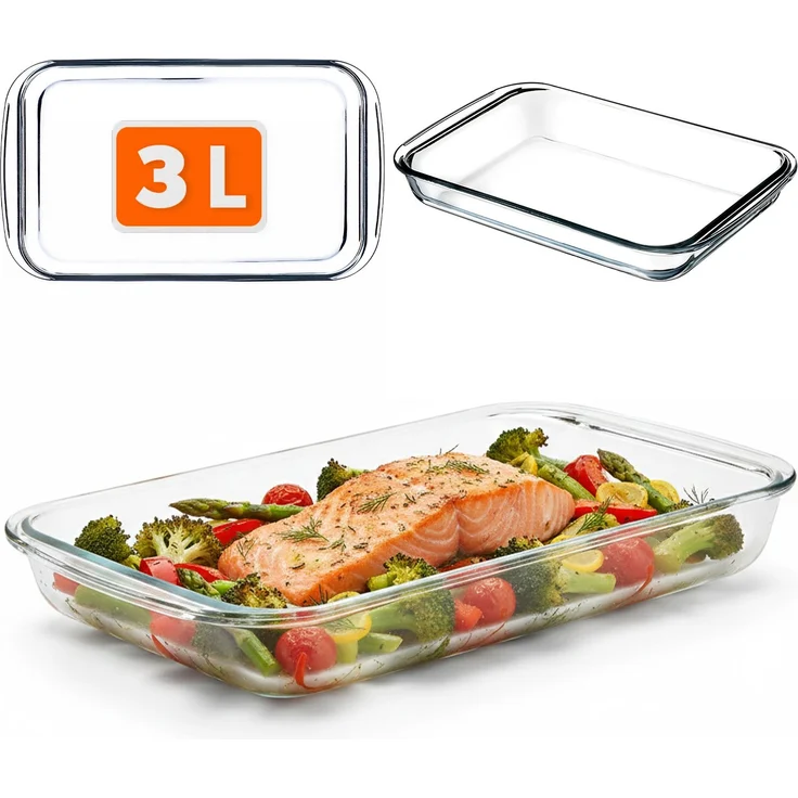 KADAX 3L Glas-Backform, rechteckig, 39 x 23 cm – Bild 1