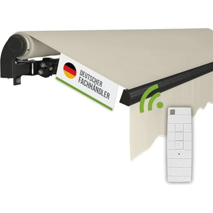 empasa Gelenkarmmarkise "START PLUS" elektrische Markise mit Fernbedienung & Handkurbel – Bild 2
