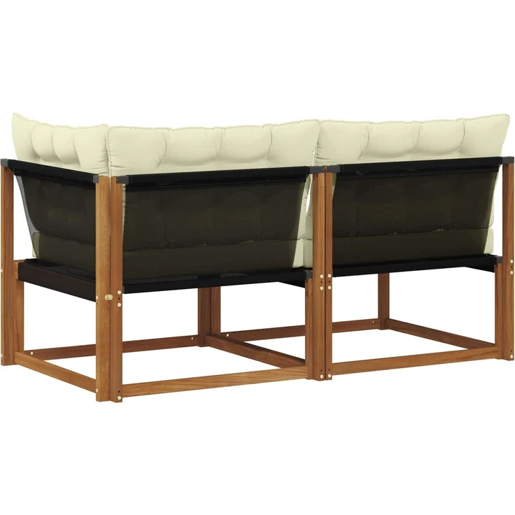 vidaXL Mittel- und Ecksofa 2 stk. 2-Sitzer Massivholz Akazie 900649 – Bild 7