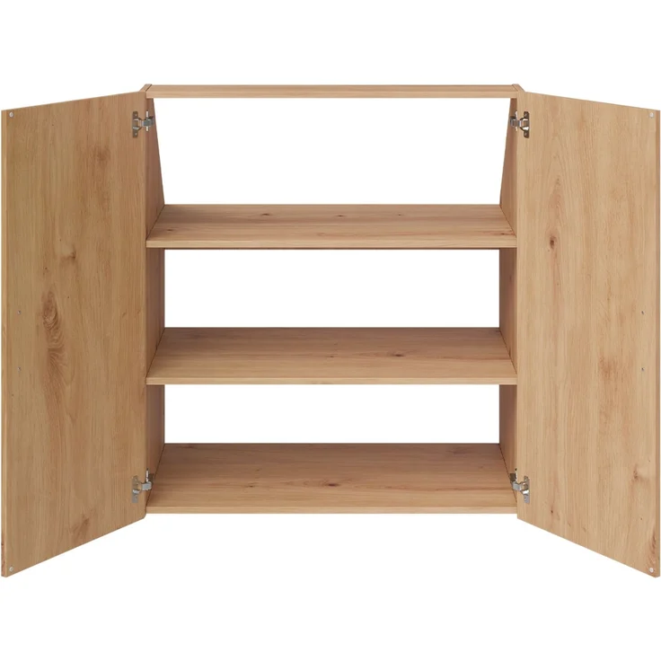 Bellamio 'Aland' Dachschrägenregal mit Türen, Eichenoptik, 100x52x90 cm, Schrank für Dachschräge mit 3 Fächern – Bild 10