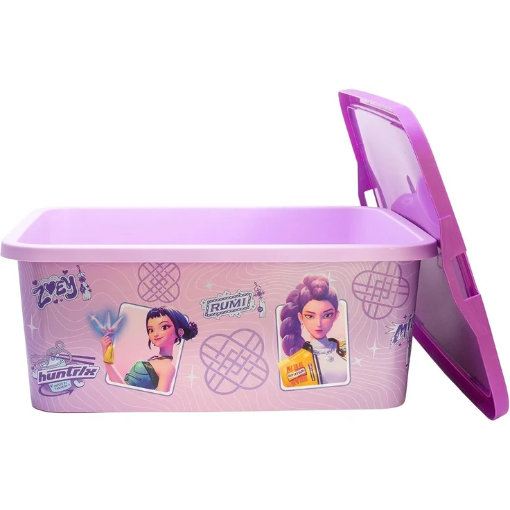 KPop HUNTRIX Violet Aufbewahrungsbox 13 L Ordnungsbox Klickbox für Spielzeug und Zubehör – Bild 4