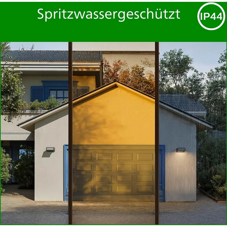 Philips Solar Wandleuchte Tylus schwarz 18,5 x 17 x 21 cm warmweiß-kaltweiß – Bild 3