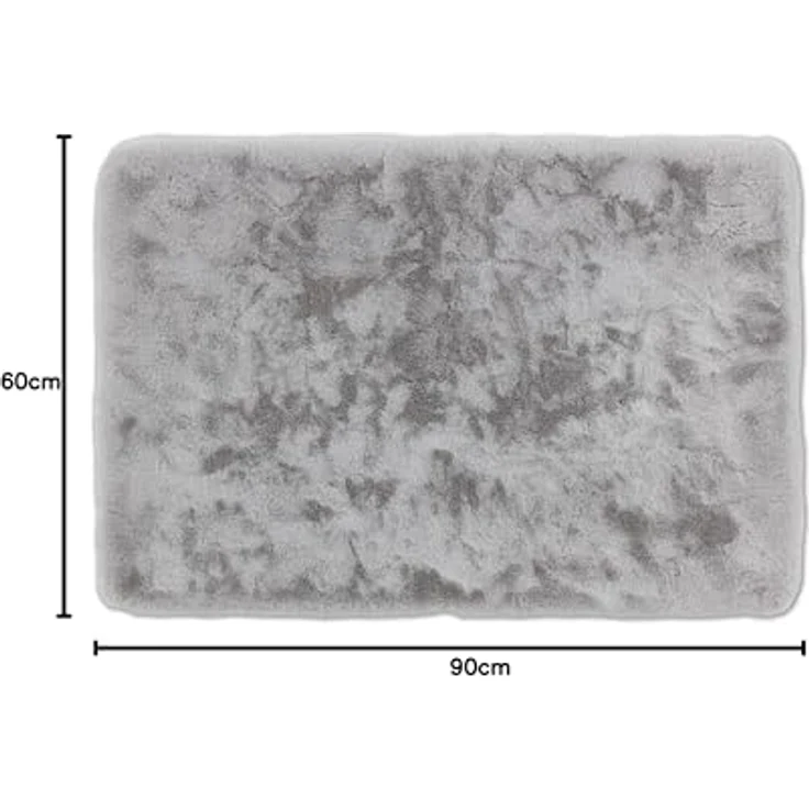 Schöner Wohnen Kollektion Badteppich 'Bali', silbern, 60 x 90 cm, rutschhemmend, waschbar bei 30°C, pflegeleicht, für Fußbodenheizung geeignet – Bild 3