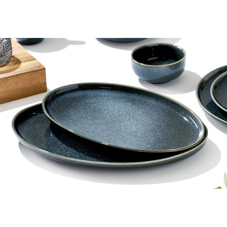 Ritzenhoff & Breker 'EDA SCHIEFER' Suppenteller, Steingut grau, Ø 22.5 cm, spülmaschinen- & mikrowellengeeignet – Bild 6