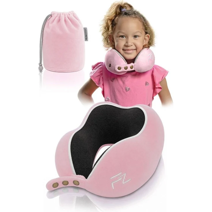 FLOWZOOM Nackenhörnchen COMFY KIDS Nackenkissen Kinder – Reisekissen Memory-Schaum, Kinder-Reisekissen Memory-Foam - Nackenhörnchen Kinder – Bild 1
