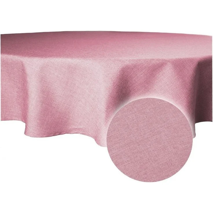 Haus und Deko Tischdecke Tischdecke rund Leinenoptik Lotuseffekt Tischwäsche Wasserabweisend (1-tlg) – Bild 2