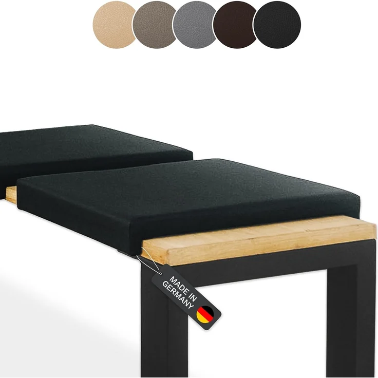 Lycce Bankauflage Klemmkissen Sitzkissen mit 2 Leisten, 37cm Klemmtiefe, Kunstleder, (1 St), hochwertiger Bezug in vielen Farben – Bild 1