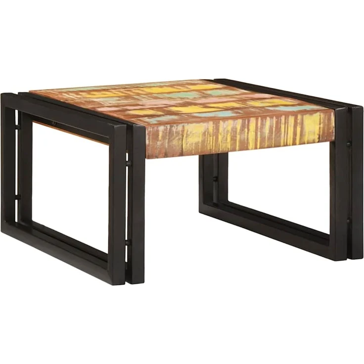 vidaXL Badregal mit Regal Mehrfarbig 60 x 50 x 23 cm Massives Altholz 4102753 – Bild 1