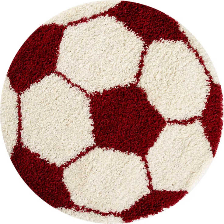 Kinder Teppich Francesco rund - 100 cm Durchmesser - Rot