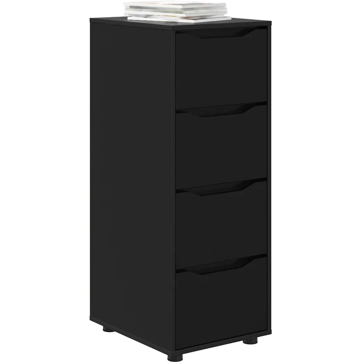 vidaXL Aufbewahrungsschrank 40 x 48 x 105 cm Holzwerkstoff Schwarz 888898 – Bild 3