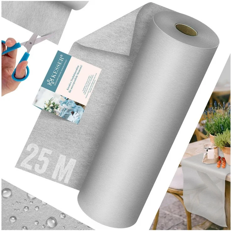 KESSER Tischläufer 25 m × 30 cm, wasserabweisend & abwaschbar, 30 g/m², anpassbare Vlies-Tischdekoration – für Feste aller Art geeignet – Bild 5