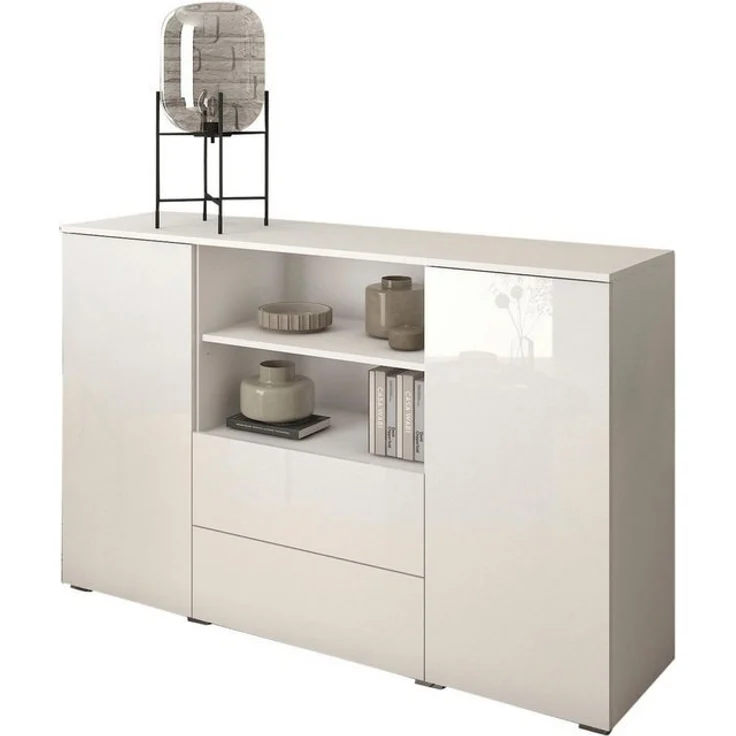 INOSIGN Sideboard PARIS (1 St), Moderne 140cm breite grifflose Kommode, vielseitig einsetzbar – Bild 4