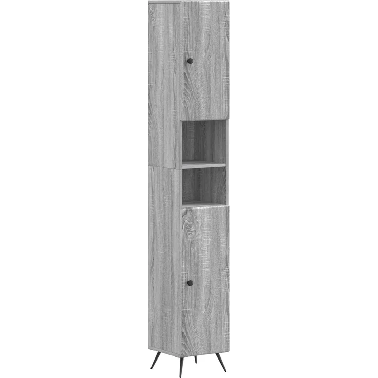 vidaXL 3-teiliges Badezimmer-Schranksystem BREDA Sonoma-Grau 3417483 – Bild 4