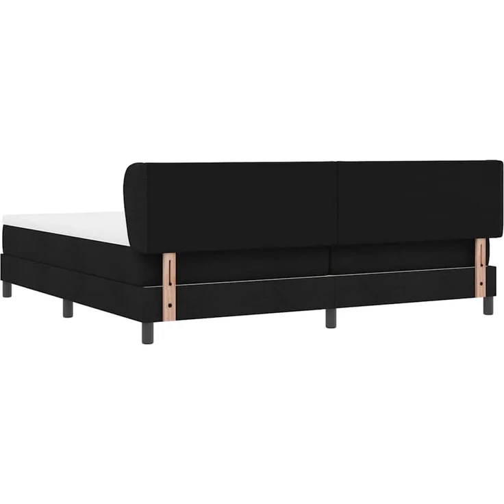 vidaXL Boxspringbett mit Kopfteil Schwarz 200 x 200 cm Stoff 3340110 – Bild 9