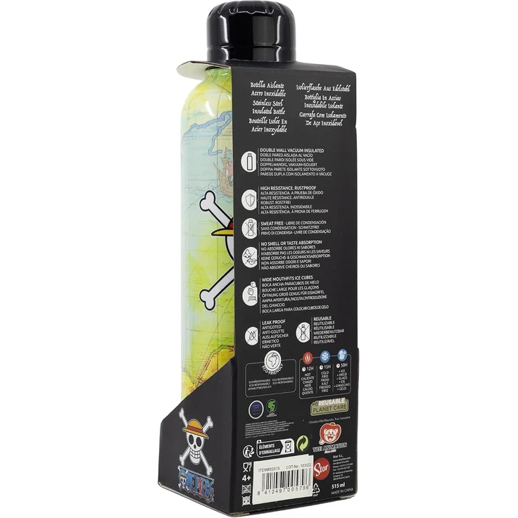 One Piece Isolierte Edelstahl Trinkflasche Thermotrinkflasche 515 ml – Bild 5