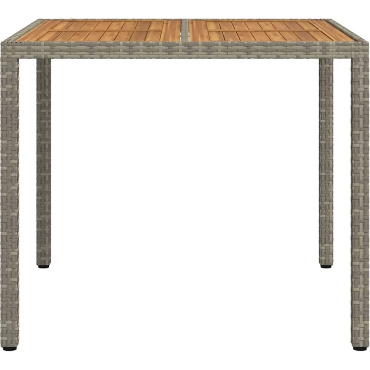 vidaXL Gartentisch Grau 90 x 90 x 75 cm Poly-Rattan 362538 – Bild 3