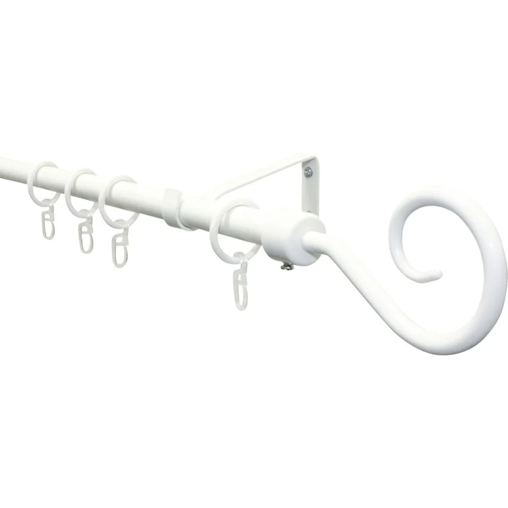Gardinia Gardinenstangen-Set Hook 1-Lauf Ø 13-16 mm weiß 130 - 240 cm – Bild 1