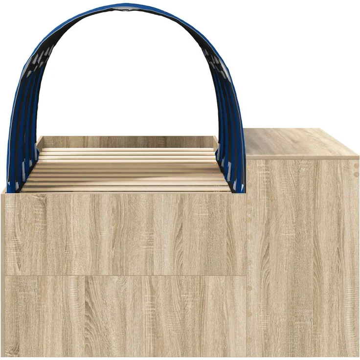 vidaXL Bett mit Tunnel 3 Stk. Artisian Eiche und Blau Holzwerkstoff 3423661 – Bild 7
