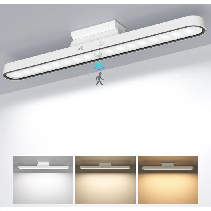 Realky Unterbauleuchte Küche LED, Schrankbeleuchtung Kabellos mit Bewegungssensor, Dimmbar USB C Aufladbar Lichtleiste LED 2500mAh, Unterschrank Beleuchtung Küche für Schreibtisch, Küche, Schrank