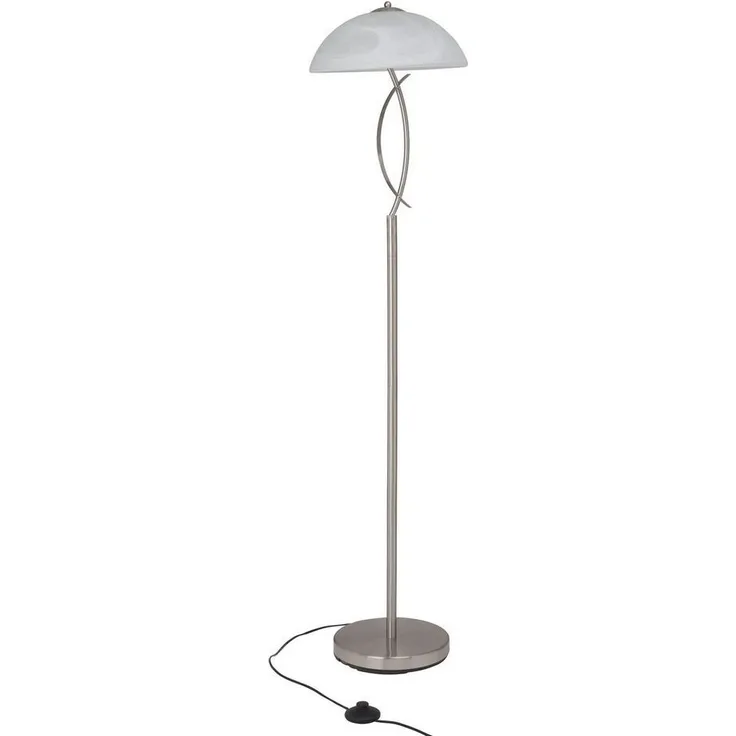 Boston Standleuchte Gross Eisen-Alabaster, silber, 137 cm hoch