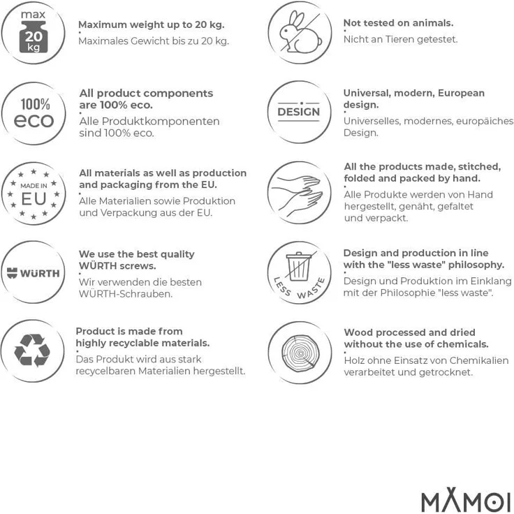 MAMOI® Kinderbücherregal aus Holzwerkstoff – Bücherkiste, Kinderbücherregal, Bücherregal für Kinderzimmer, Bücherbank, Wandregal, Montessori Kindermöbel – Bild 6