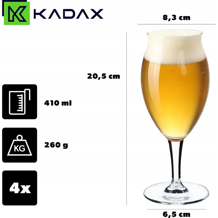 KADAX Biergläser Pokale Gläser Set 4x 410ml – Bild 3
