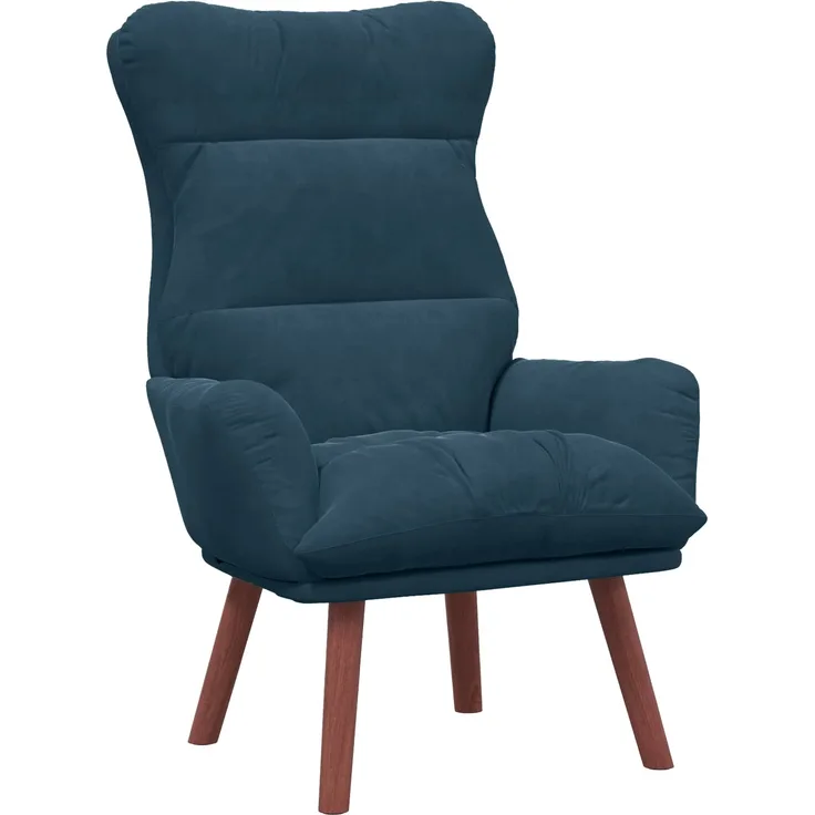 vidaXL Sessel Blau 69 x 74 x 93 cm Samt 42001833