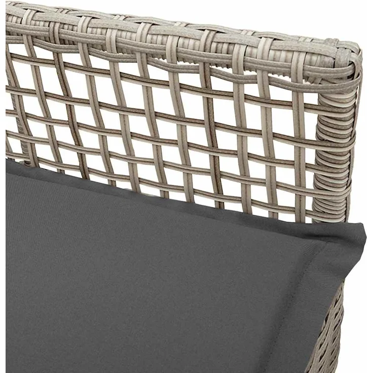 vidaXL Gartenstuhl 2 pcs Hellgrau 55 x 53 x 85 cm Poly-Rattan 42003450 – Bild 8