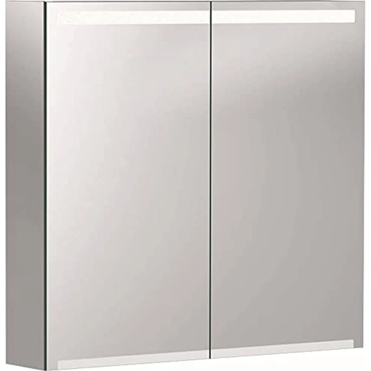 Geberit Option Spiegelschrank mit Beleuchtung, zwei Türen, Breite 75 cm, 500205001 - 500.205.00.1 – Bild 1