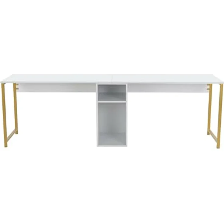 Dmora Schreibtisch Caprioli 240 x 60 x 74 cm Weiß, 1 Fach – Bild 7