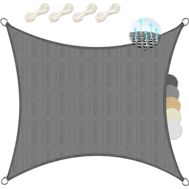 Sol Royal Sonnensegel SolVision HS9, HDPE rechteckig 200x200cm – Bild 2