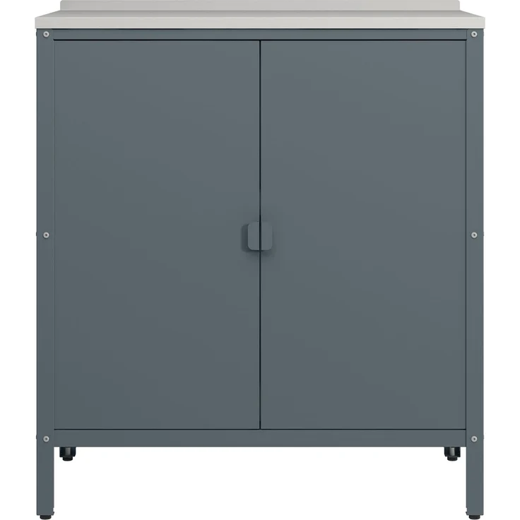 Outdoorset Bolognano Standregal und Schrank Dunkelgrau, matt [casa. pro] – Bild 5