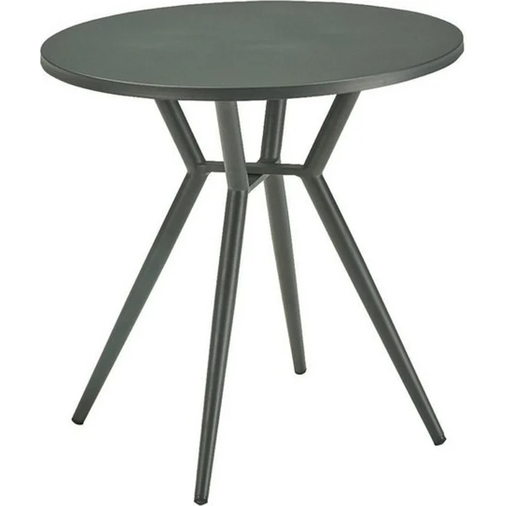 Liadomo Gartentisch Lesina, runder Bistrotisch, Balkontisch, Outdoor-Esstisch Ø 80 cm (wetterfest & modern, 1 Tisch), Aluminium Gartentisch in Anthrazit, rund – Bild 2