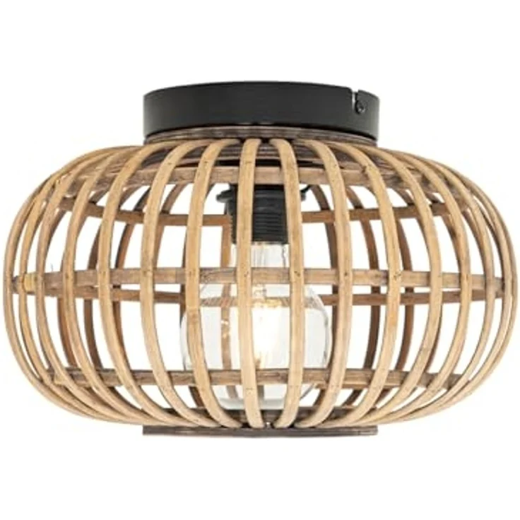 Qazqa Deckenleuchte Amira, ohne Leuchtmittel, E27, Naturel, Orientalisch, Bamboo, 1-flammig – Bild 5