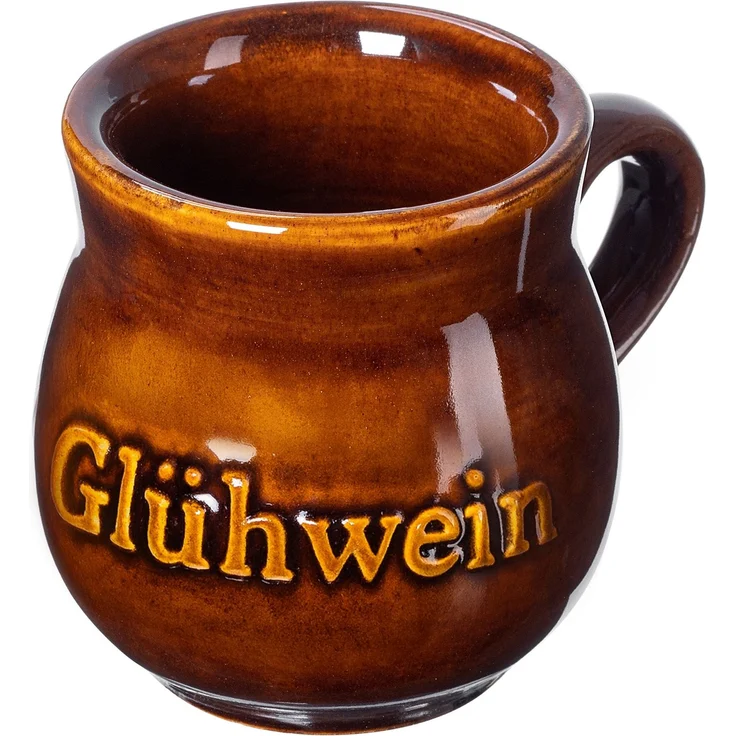 KADAX Tonbecher 250ml, 2 Stück, Keramikbecher mit Henkel für Glühwein, Met & Tee, handgefertigter Becher aus Keramik, Weihnachtstasse, Glühweintasse aus Ton – Bild 4