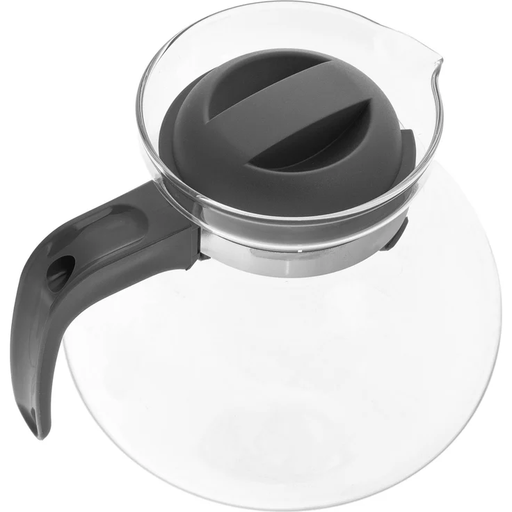 KADAX Hitzebeständige Teekanne mit Deckel, Glas, grau 1,7L – Bild 6