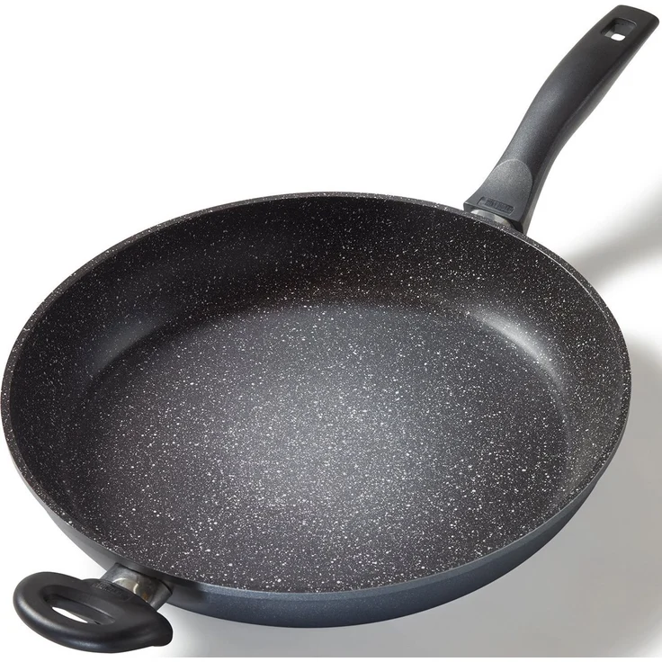 STONELINE Bratpfanne 32 cm, Pfanne Induktion geeignet, Pfanne mit echten Steinpartikeln beschichtet, Brat- & Universalpfannen aus Aluguss, große Pfanne – Bild 5