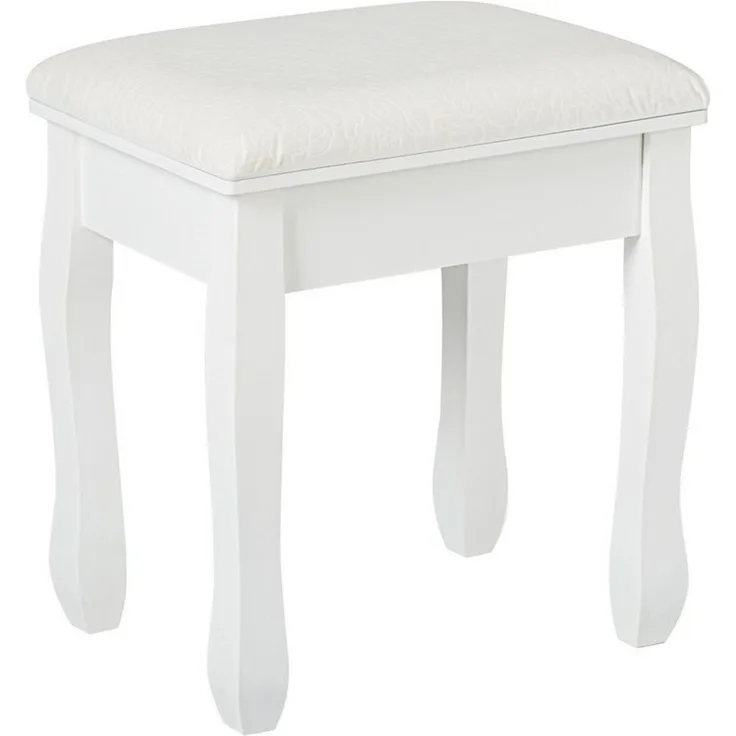Mondeer Sitzhocker Schminktisch-Hocker (1 St), weißes Kissen, bedruckter Klavierhocker, 41x35x45cm