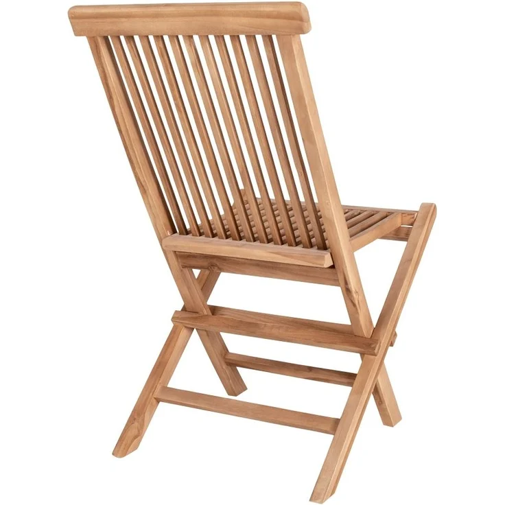 Gartenstuhl >Toledo< (2er-Set) in Teak, Massivholz - 46x89x62cm (BxHxT) – Bild 5