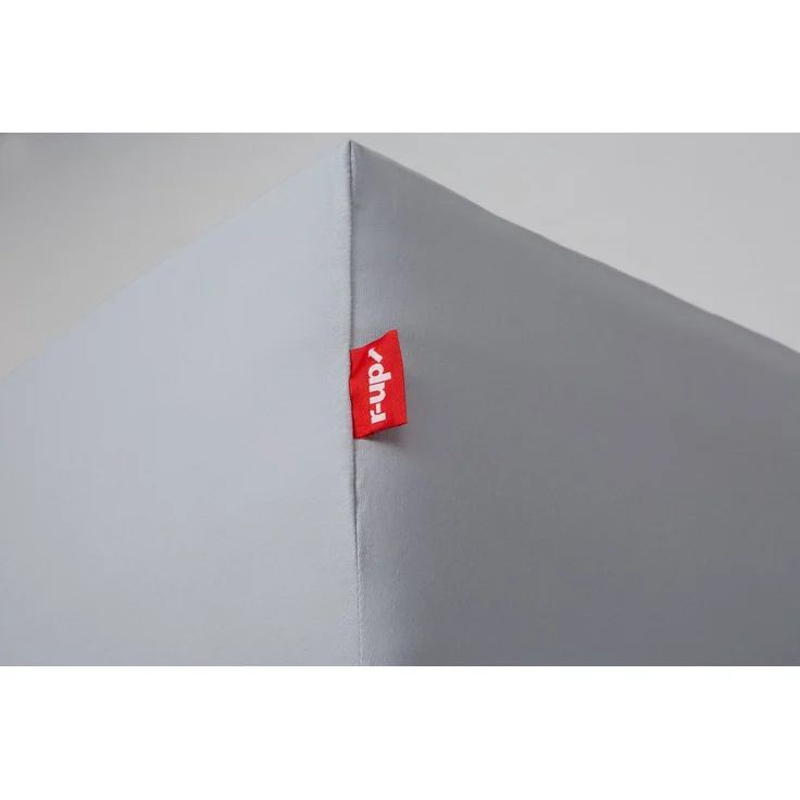 r-up Prima Spannbettlaken 90x200-100x220 bis 35cm Höhe silbergrau 97% Baumwolle / 3% Elasthan 160g/m² – Bild 2