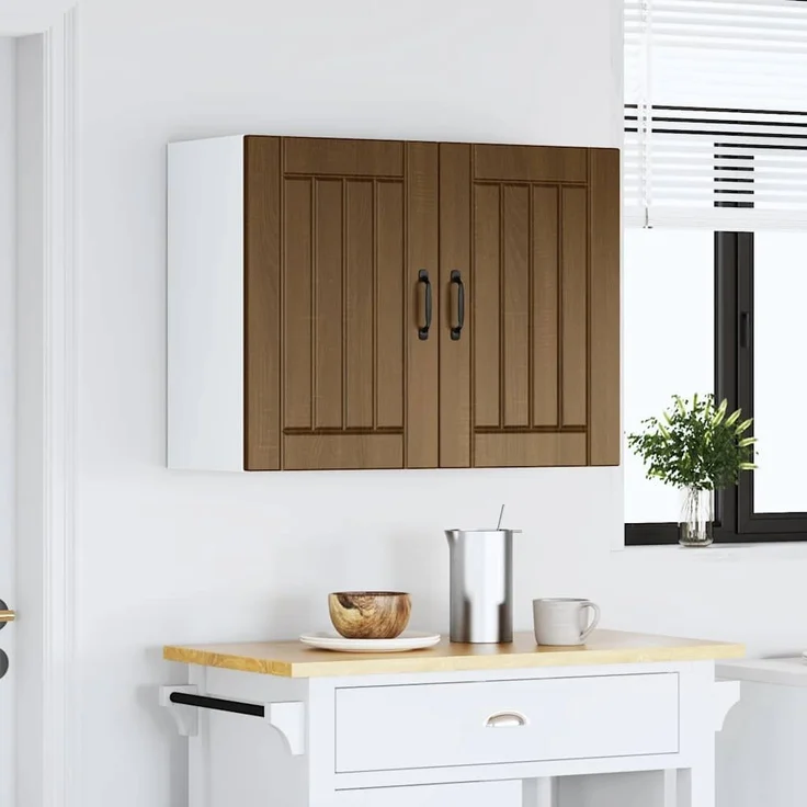 vidaXL Küchen-Hängeschrank Lucca Braun Eichen-Optik Holzwerkstoff 853834 – Bild 1