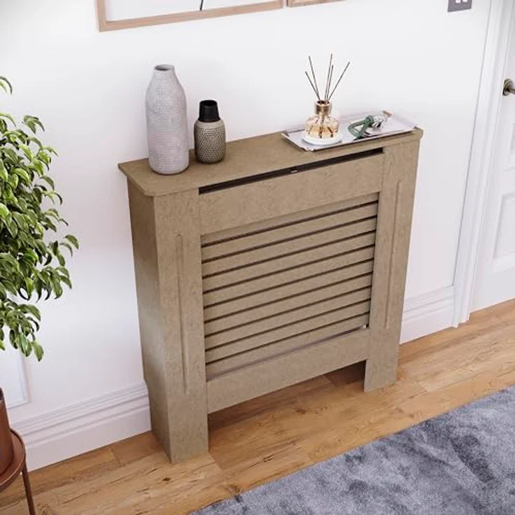 Vida Designs Milton Heizkörper-Abdeckung, moderner, unbehandelter, unlackierter Schrank aus mitteldichter Faser-Platte, klein, Unvollendet – Bild 8