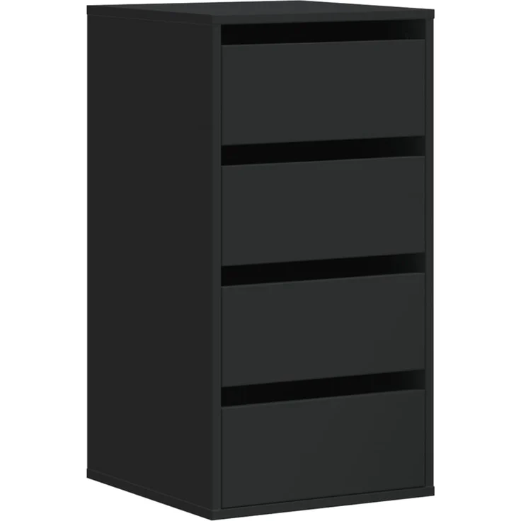 vidaXL Kommode Schwarz 40x41x76 cm Holzwerkstoff 852862 – Bild 2