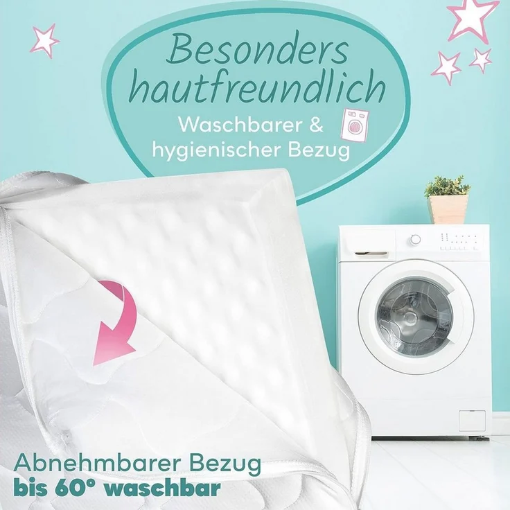 Komfortschaummatratze Babymatratze H2 mit Trittkante, Sun Garden, 10 cm hoch, (Bezug waschbar), 60x120 cm, 70x140 cm H2 – Bild 4