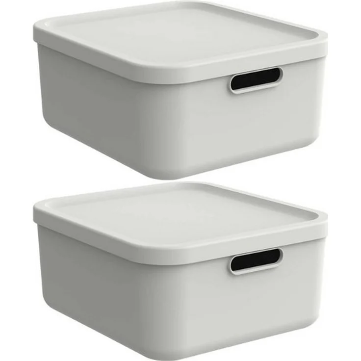 ROTHO Aufbewahrungsbox Albula Light 2er-Set Aufbewahrungskiste 20l (Aufbewahrungsboxenset, 2er-Set) – Bild 4